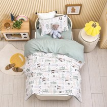 Class A kindergarten quilt three-piece baby into the garden nap by cotton quilt cover children bedding set of six sets