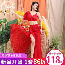 Fandie dance belly dance costume autumn and winter new costume suit Oriental dance group costume performance sexy stage costume