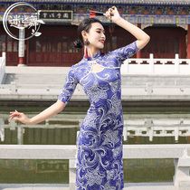 Fandie dance classical dance cheongsam dance suit suit jacket body rhyme elegant female performance dress female Chinese dance dress