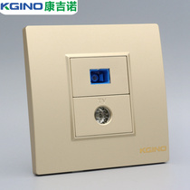 Champagne 86 type SC fiber optic TV socket computer network fiber TV cable TV closed circuit panel concealed