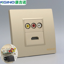 Champagne 86 multimedia HDMI HD elbow audio and video projector audio socket digital TV panel