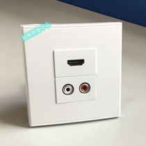 Type 86 Solder-Free HDMI HD with Red and White Audio Socket Panel AV Lotus Audio Socket Multimedia Socket