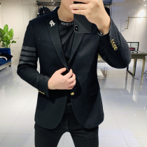 2021 Winter new European and American trend fashion wool suit men Business casual personality suit Korean coat tide