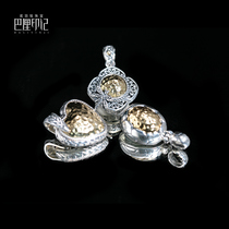 Japanese light luxury fashion 925 silver 18K gilt fashion versatile simple ring collarbone buckle pendant bracelet