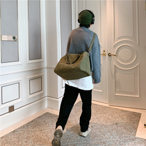 Xiao Zhan same FTM$ medium large-capacity canvas non-readymade bucket bag travel handbag shoulder bag