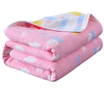 In addition to mites pure cotton six layers of gauze bath towels baby baby children adult cartoon children are covered with blanket wool towels by air conditioning