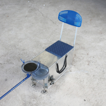 Aluminum alloy ultra-light multifunctional sitting fishing box wild fishing portable hard fishing bucket live fish box