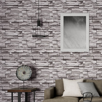 Foreign trade 3D retro brick stone pattern wallpaper restaurant hotel corridor clothing store project PVC wallpaper supply