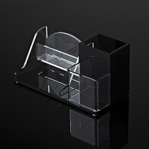 High-grade acrylic transparent business card box front desk business card holder stylish simple desk business card holder with pen holder storage