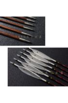 Pure carbon arrow wood grain 5 2 inner diameter anti-nail arrow tail turkey feather True feather beauty hunting traditional reverse song Taihua Xuansheng