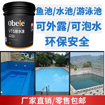 Long-term soaking water waterproof coating fish pond swimming pool cooling tower repair material rubber waterproof coating