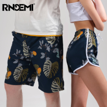 Couples beach pants quick dry swimming trunks mens tide brand loose version of the water park can be launched into the seaside vacation five-point pants