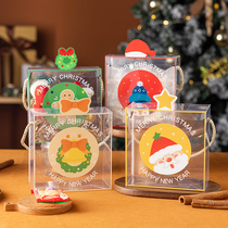 Christmas gift bag small gift bag portable transparent box Festival gift box childrens candy bag biscuits Christmas Eve