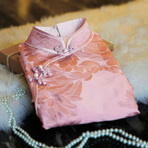 Fiber time 丨 silk cheongsam womens summer 2021 new mulberry silk retro modified dress young girl
