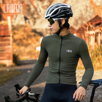 Lamphada New Style Professional Tight Spring Autumn Winter Grip Suede Warm Riding Clothing Male Mountain Road Bike Long Sleeves