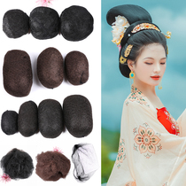 Ancient dress Wig Pure Hair Hairstyled Bridal bride styled Back Brain Spoon Cushion Serve Casual Styling Hair Bag