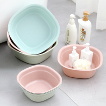  Square thickened plastic basin washbasin Large household vegetable wash basin Wash basin Baby foot wash basin Small basin washbasin