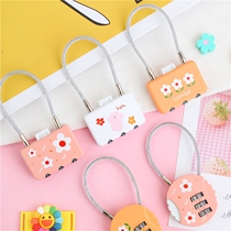 Password lock padlock cute cartoon travel box lock cabinet lock dormitory anti-theft lock mini metal small lock drawer lock
