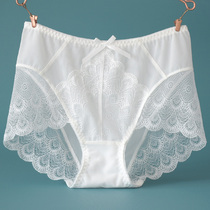 3 sexy womens underwear net yarn lace fabric loose white black small small corner pants head speed dry medium-high waist
