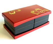  EMS direct mail:Made in Japan cherry blossom pattern high-end wooden lacquerware flower viewing snack bento sushi box