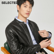SELECED Sled Autumn Winter New Mens Locomotive Standout Sheep Leather jacket jacket S) 421110019