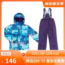 Foreign trade original single large childrens ski suit parent-child suit thick cotton and velvet anti-cold outdoor mountaineering snow Township