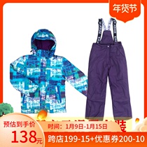 Foreign trade original single large childrens ski suit parent-child suit thick cotton and velvet anti-cold outdoor mountaineering snow Township