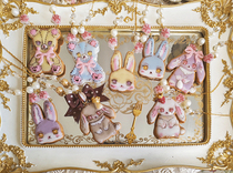 (Limited spot) original lolita Sweet drip glue rabbit Bear Strawberry turn sugar badge brooch necklace