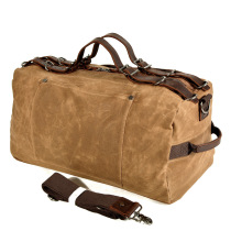 American military style do old thick oil wax canvas shoulder Hand bag solid craft outdoor sports travel bag