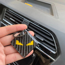Carbon fiber small monster car keychain male personality creative key pendant car keychain
