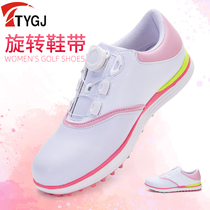 New golf shoes womens shoes waterproof shoes rotating shoelaces fixed shoes sneakers non-slip small white shoes