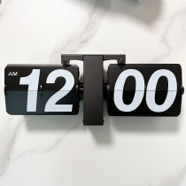 European style retro large single hanging automatic page turning watch living room modern simple desktop fashion grandfather clock home decoration wall clock