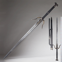 Wizard 3 wild hunting White Wolf steel sword silver sword Livia Gerlot Western sword cos game equipment props not opened blade