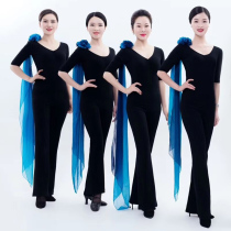 Yunyi body training clothing female high-end temperament black body suit ballet dance instructor practice clothing long sleeve