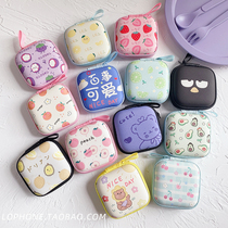 Fruit Wireless Bluetooth Headset Containing Bag Cute Cartoon Data Line Containing Box Mini Zero Wallet Finishing Box