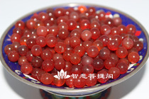 Buddhist supplies for Mancha gemstones Tibet etc Round red agate bag 50g