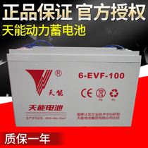 Tianneng electric tricycle four-wheeled patrol car ground washing car traction forklift battery 6evf battery 12V100A