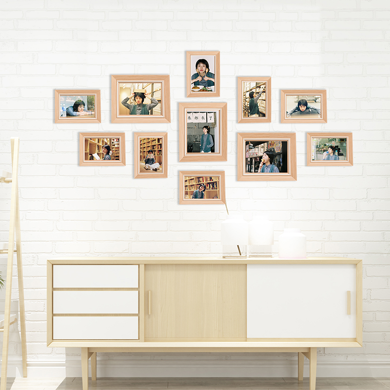 Living room photo wall decoration without punching simple modern European photo frame creative wall combination background wall