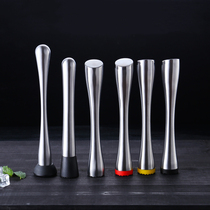 Lemon pounding hammer stainless steel crushed ice stick padded Juice crush mixing stick milk tea bar Special