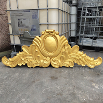 GRP sandstone mountain flower villa external wall door head flower European-style embossed hotel sculpted flower triangular carved flower decoration