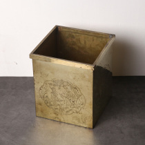 British 60s copper storage box vintage European old collection retro home display Chinese pattern design