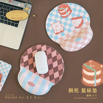 Fishermans original checkerboard Plaid thickened wrist rest mouse pad cloth natural rubber non-slip cute girl gift