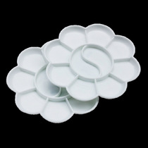 Plum Blossom Palette 8-grid Plum Blossom Plastic Palette Small Palette Small Color Box 12cm Diameter