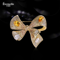 French Eternelle European and American style bow brooch temperament autumn and winter accessories collar pin 2021 New corsage