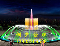 Undertake custom Square fountain music fountain dry land fountain water curtain movie fountain factory custom fountain equipment