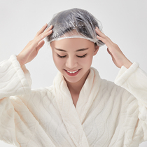  Disposable shower cap female waterproof bath hair cap baking oil heating hair mask special care thick plastic headgear shower cap