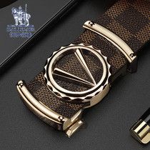 Belt mens leather casual Joker tide high-end automatic buckle belt head layer cowhide business luxury belt men