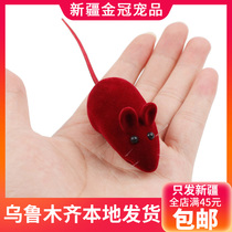 Cat toy enamel flocking sound mouse realistic anti-depression 5 8*2 8CM cat toy mouse