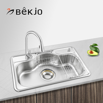 South Korea imported white bird sink stainless steel large single sink sink nano antibacterial integrated dish sink CDS780