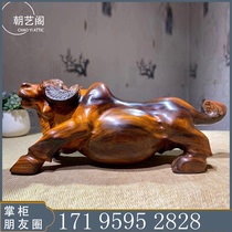 Laos red sour branch (bull) animal shape three-dimensional carving mahogany crafts wood carving ornaments